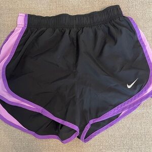Nike Dri-Fit Classic Women's Black and Purple Running Shorts Size Small
